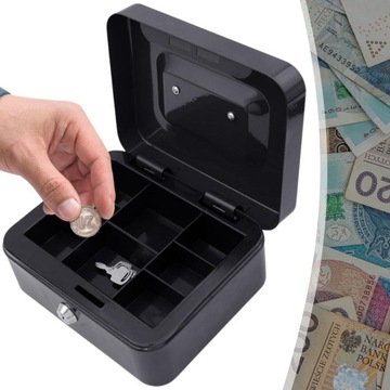 БОЛЬШАЯ МЕТАЛЛИЧЕСКАЯ КАССЕТА МОНЕТЫ БАНКНОТЫ БОЛЬШОЙ СЕЙФ XXXL