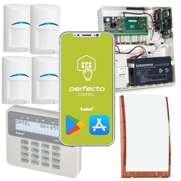 Zestaw alarmowy SATEL PERFECTA 4 czujki BOSCH PET