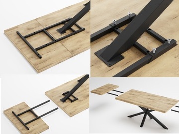 Кухонный обеденный стол для гостиной Spider LOFT 140x90см EGGER HALIFAX LOFT