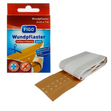 Plaster z opatrunkiem do cięcia CIELISTY 1M x 6cm