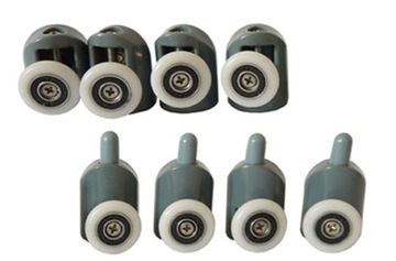 23 mm POJEDYNCZE KÓŁKA / ROLKI / WÓZKI DO KABINY PRYSZNICOWEJ kpl 8szt