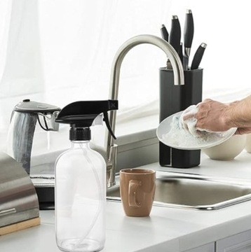 Функциональный, вместительный флакон с распылителем, контейнером-распылителем и атомайзером, 1л.