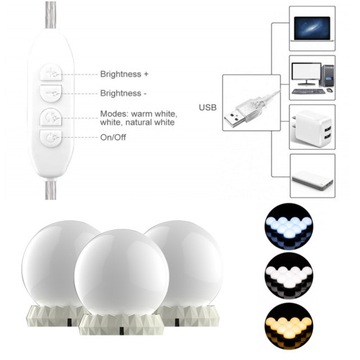 LED Vanity Mirror Cosmetic Light Bulb Desk