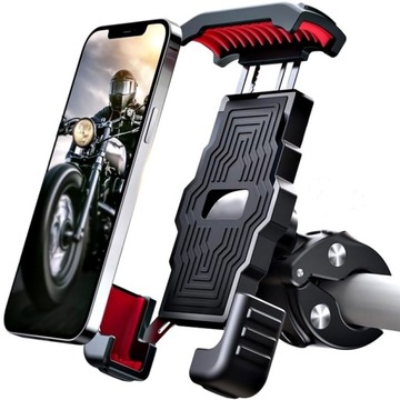 SOLIDNY MOCNY UCHWYT ROWEROWY NA TELEFON MONTOWANY NA KIEROWNICĘ ROWERU