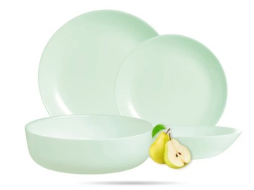 Serwis obiadowy salaterka 6 os 19 el zielony Paradise Green Diwali LUMINARC