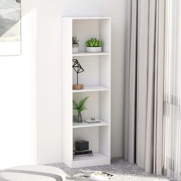 vidaXL Regał na książki, biały, 40x24x142 cm, materiał drewnopochodny