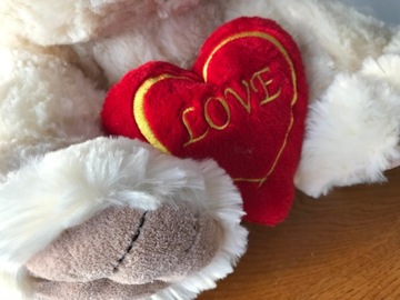 БОЛЬШАЯ ПЛЮШЕВАЯ СОБАКА С СЕРДЦЕМ-ТАЛИСМАН ДНЯ СВЯТОГО ВАЛЕНТИНА 50