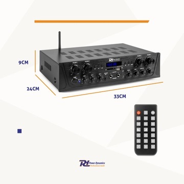 4-зонный усилитель 400 Вт BT USB FM для офисных помещений