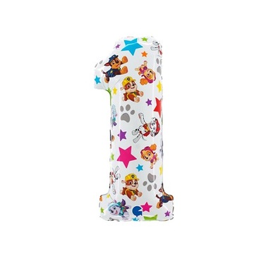 Balon foliowy cyfra ''1'' Paw Patrol