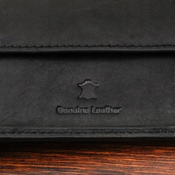 Męski portfel skórzany klasyczny pionowy duży czarny elegancki Beltimore