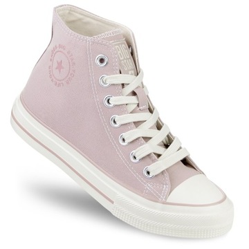 TRAMPKI damskie buty BIG STAR wiosna klasyczne różowe wysokie NN274277 38