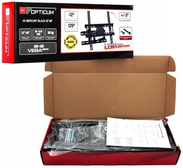 UCHWYT NAROŻNY TV TELEWIZORA WIESZAK MOCOWANIE