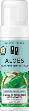 AA ALOES Pianka do demakijażu i mycia twarzy
