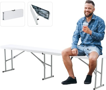 Скамейка для общественного питания ТУРИСТИЧЕСКИЙ КЕМПИНГ СКЛАДНОЙ ЧЕМОДАН 180см