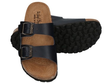 ТАПОЧКИ ЗДОРОВЫЕ ПРОФИЛИРОВАННЫЕ ЖЕНСКИЕ, ТЕМНО-СИНЯЯ КОЖА