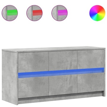 LED TV Cabinet - Szafka TV LED 100x34x50 cm, szary beton