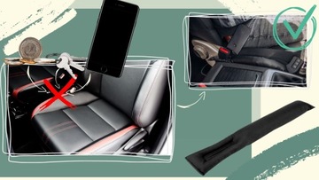 Gadżet samochodowy Seat Gap Filler wypełniacz luk między fotelami organizer