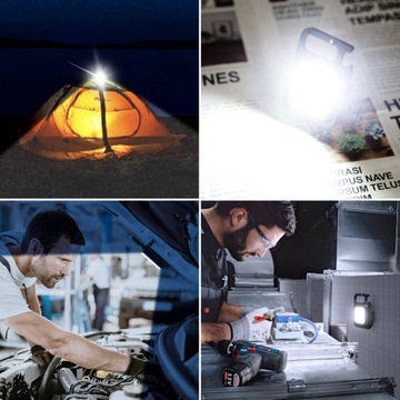MOCNA MINI LATARKA LED KIESZONKOWA MOCNA METALOWA + BRELOK MAGNES PODSTAWKA