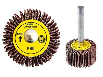 ŚCIERNICA LISTKOWA TRZPIENIOWA NA TRZPIENIU NA WIERTARKĘ 30x15 GR. 40 PL