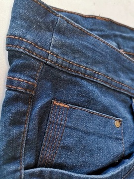 Evans spodnie jeansowe bootcut granatowe maxi 56