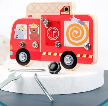 Поворотная машина Монтессори Пожарная машина