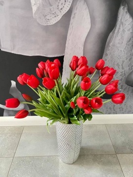 Tulipan silikonowy bukiet tulipany silikonowe