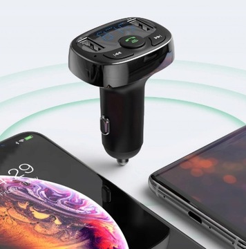 FM-передатчик Bluetooth, зарядное устройство MP3, 2 порта USB BASEUS