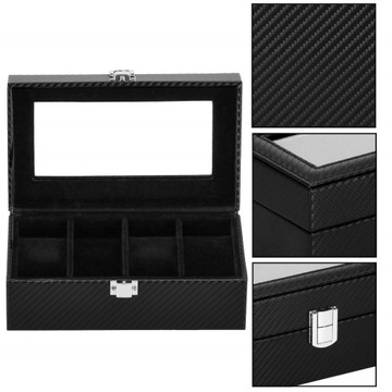 SZKATUŁKA NA ZEGARKI ETUI 4szt ORGANIZER PUDEŁKO