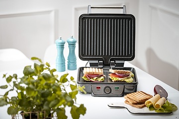 БОЛЬШОЙ ЭЛЕКТРИЧЕСКИЙ ГРИЛЬ КОНТАКТНЫЙ СТОЛ TOA MAKER