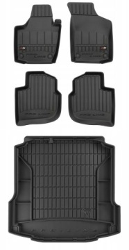 Set 3D gumové rohože Škoda Rapid Lb 2012-2019 bw