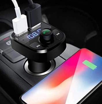 FM-ПЕРЕДАТЧИК BLUETOOTH, ЗАРЯДНОЕ УСТРОЙСТВО для MP3, SD, 2 порта USB