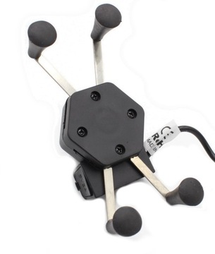 Мотоциклетный держатель для телефона с X-образной рукояткой и зарядным устройством