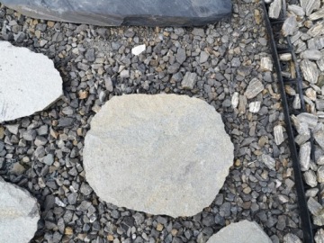 Ступеньки, каменные степы для дорожек Овал Серый