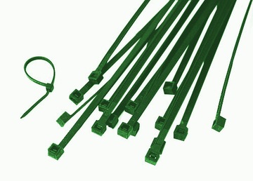 ZIELONE OPASKI ZACISKOWE KABLOWE 290 x 4,5 WŁOSKIE