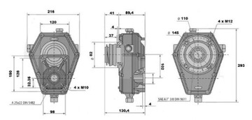 multiplikator duży+pompa do 80L/min.Duży ciągnik