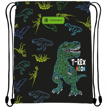 WOREK NA BUTY ASTRABAG REX NEON DINOZAUR