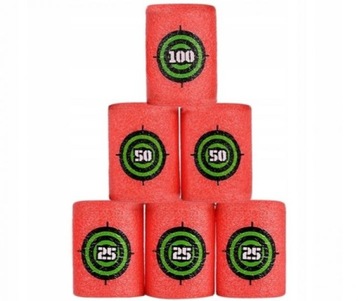 6x BECZKI DO NERF PIANKOWE CELE DO WYRZUTNI ZESTAW