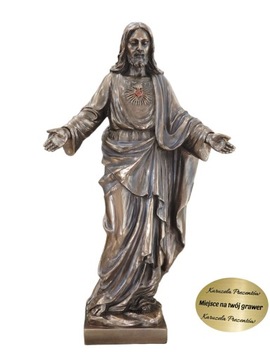 JEZUS MIŁOSIERNY Z OTWARTM SERCEM FIGURKA RZEŹBA v