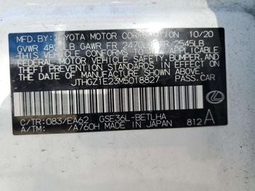 Lexus IS III 2021 Lexus IS 350 F Sport 2021 3.5l 3.5 Benzyna 311KM, zdjęcie 4