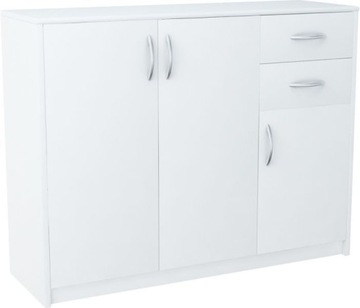 Komoda z szufladami i drzwiami 110cm BIAŁY MAT