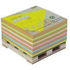 NOTES KOSTKA KRAFT PALETA 76X76MM, 5 KOLORÓW, 400 KART.( 21817
