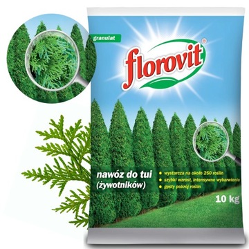 Nawóz do tui żywotników iglaków Florovit 10kg TUJE THUJE WYDAJNY