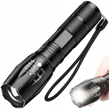 2X MOCNA LATARKA TAKTYCZNA LED CREE XML-T6 ZOOM