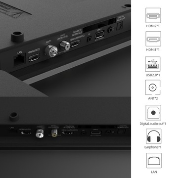 CHiQ L32H7G_B 32-дюймовый HD Ready LED-телевизор, черный