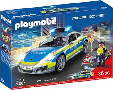 Playmobil Porsche 911 Carrera 4S Policja 70066 70067