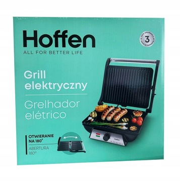 Kontaktowy grill elektryczny Hoffen EG-4187 czarny 2000 W
