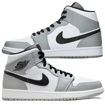 Nike Air Jordan buty sneakersy męskie wysokie szare 1 MID 554724-092