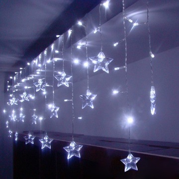 XMAS LED gwiazda migająca lampka smyczkowa Biały