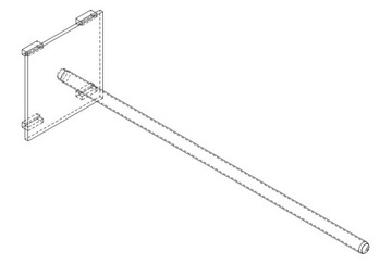 Шпора, палец вилочного погрузчика для каретки FEM2 2000 кг/500 мм
