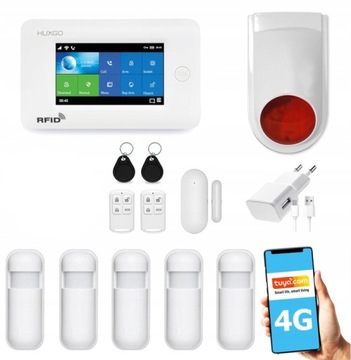 Bezprzewodowy alarm GSM WiFi 4G LTE aplikacja TUYA
